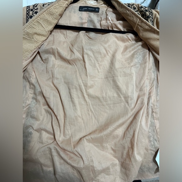 ZARA Beautiful Velvet Satin Embroidered Kimono Style Cardigan Coat Like New XS - Picture 12 of 12